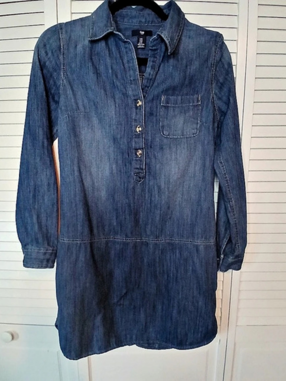 Gap Denim Mini Dress in Blue Size XS